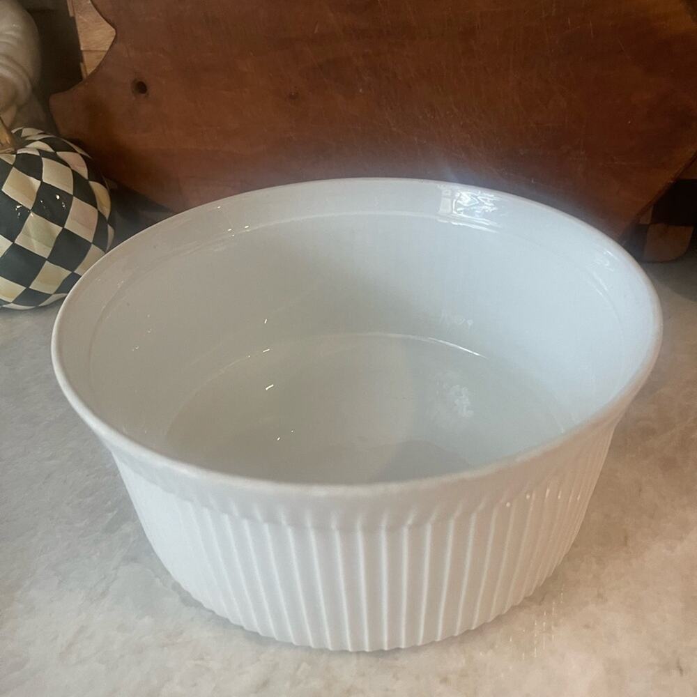 Apilco Porcelain  Extra Large Tall Porcelian Souffle dish